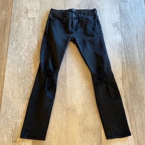 Pacsun Distressed Skinny Jeans Black 28x30